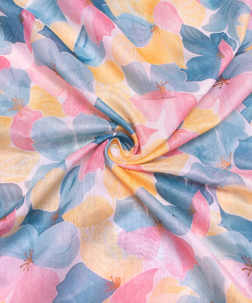 Printed Chanderi Fabric